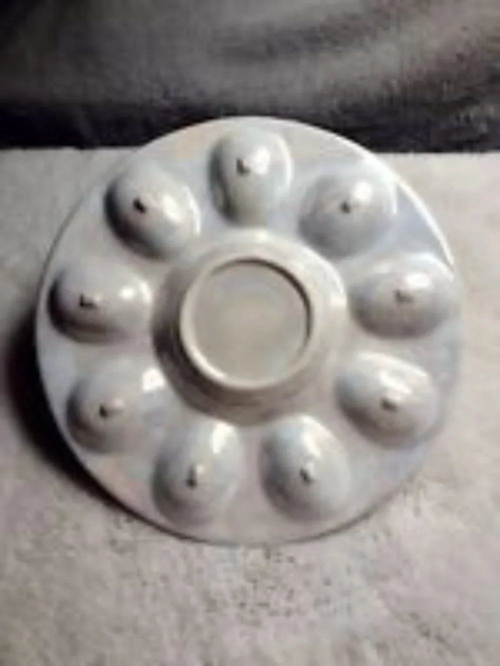 Easter Deviled Egg Plate Serving Tray Ceramic Colorful Cute Home Decor Festive